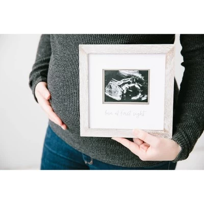 Pearhead Love At First Sight Sonogram Picture Frame - Rustic White 4 Pearhead Love At First Sight Sonogram Picture Frame - Rustic White - Image 2
