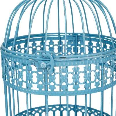 Set Of 2 Metal 15.6" Country Cottage Birdcage - Olivia & May 7 Set Of 2 Metal 15.6" Country Cottage Birdcage - Olivia & May - Image 5