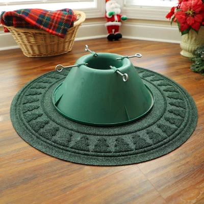 3' Aqua Shield Pine Tree Skirt Round Mat Evergreen - Bungalow Flooring 4 3' Aqua Shield Pine Tree Skirt Round Mat Evergreen - Bungalow Flooring - Image 2