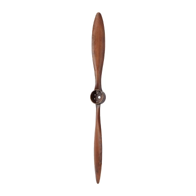 48" X 4" Metal Airplane Propeller 2 Blade Wall Decor With Aviation Detailing Brown - Olivia & May 7 48" X 4" Metal Airplane Propeller 2 Blade Wall Decor With Aviation Detailing Brown - Olivia & May - Image 5