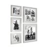 5pc Decorative Stamped Photo Frame Set Silver - Stonebriar Collection
