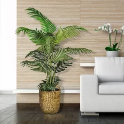 60" X 36" Artificial Areca Palm In Basket With Handles - LCG Florals -Household Improvement Store GUEST 08734480 b26e 478e 8316 3b95de8cf002