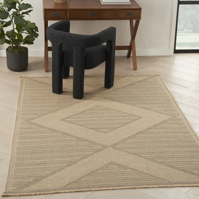Nourison Washable Jute Non-Slip Modern Geometric Fringe Indoor Rug 3 Nourison Washable Jute Non-Slip Modern Geometric Fringe Indoor Rug