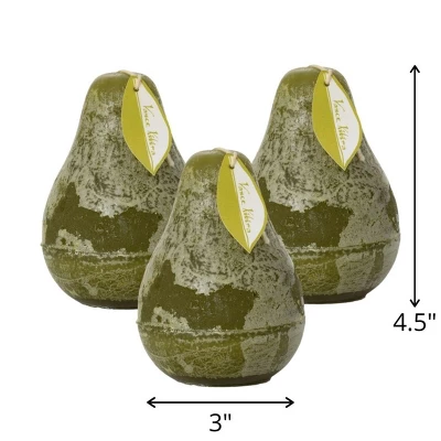 Moss Timber Pear Candles - Set Of 3 5 Moss Timber Pear Candles - Set Of 3 - Image 3