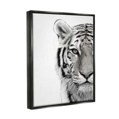 Stupell Industries White Tiger Close Up Black And Photography -Household Improvement Store GUEST 0ab4601f f0bb 496a 91c8 f46b25d14b10