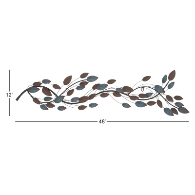Traditional Metal Leaf Wall Decor Brown - Olivia & May 8 Traditional Metal Leaf Wall Decor Brown - Olivia & May - Image 6