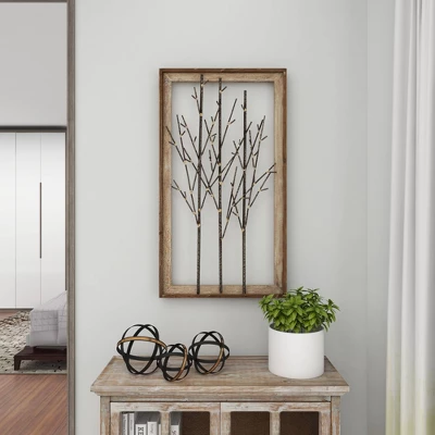 Contemporary Metal Nature Wall Decor Brown - Olivia & May 14 Contemporary Metal Nature Wall Decor Brown - Olivia & May - Image 12