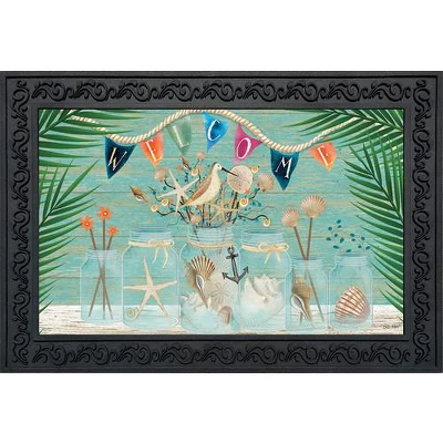 Coastal Mason Jar Summer Doormat Nautical Indoor Outdoor 30" X 18" Briarwood Lane 3 Coastal Mason Jar Summer Doormat Nautical Indoor Outdoor 30" X 18" Briarwood Lane