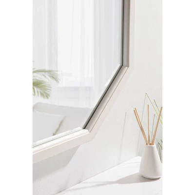 24" X 36" Hogan Framed Octagon Decorative Wall Mirror White - Kate & Laurel All Things Decor 7 24" X 36" Hogan Framed Octagon Decorative Wall Mirror White - Kate & Laurel All Things Decor - Image 5