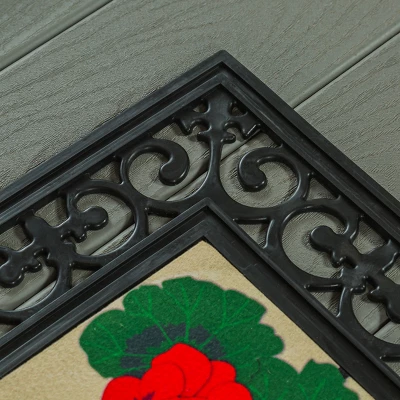 Evergreen Black Fleur Scroll Sassafras Floor Mat Indoor Outdoor Rubber Tray 18"x30" Fits Sassafras Inserts 10"x22" Black 7 Evergreen Black Fleur Scroll Sassafras Floor Mat Indoor Outdoor Rubber Tray 18"x30" Fits Sassafras Inserts 10"x22" Black - Image 5