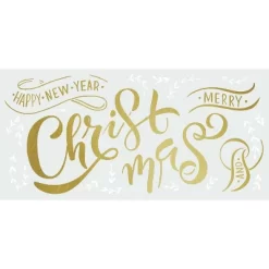Merry Christmas Quote Peel And Stick Giant Wall Decal With Metallic Ink Gold - RoomMates -Household Improvement Store GUEST 185bd158 5751 482e ab94 f4b8088e9fb1