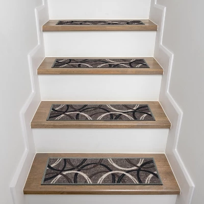 World Rug Gallery Moden Wavy Circles Non-Slip Stair Treads 9 World Rug Gallery Moden Wavy Circles Non-Slip Stair Treads - Image 7