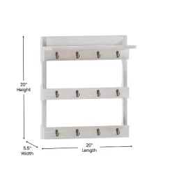 Merrick Lane Steeley Wooden Wall Mount Mug Rack Organizer With Upper Storage Shelf And Metal Hanging Hooks With No Assembly Required 19 Merrick Lane Steeley Wooden Wall Mount Mug Rack Organizer With Upper Storage Shelf And Metal Hanging Hooks With No Assembly Required -Household Improvement Store GUEST 19dcae87 bac1 425b ba64 312bef461ac9