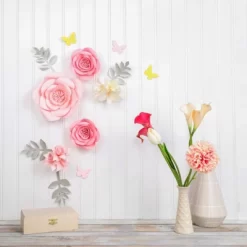 Farmlyn Creek 3D Paper Flowers Decorations For Wall Decor, Pink Floral Ornamentation, 13 Pieces -Household Improvement Store GUEST 1abe5eba 6b6e 42da af89 3d9e728000b9