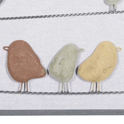 Metal Bird Wall Decor Multi Colored - Olivia & May 3 Metal Bird Wall Decor Multi Colored - Olivia & May
