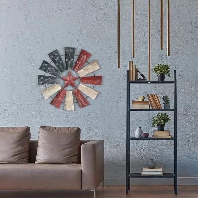 Patriotic Windmill Metal Wall Decor - Alpine Corporation 10 Patriotic Windmill Metal Wall Decor - Alpine Corporation - Image 8