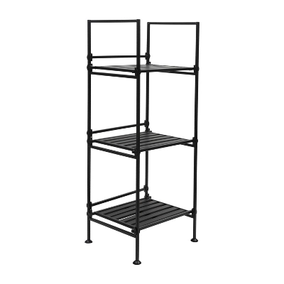 Organize It All 3 Tier Resin Ebonize Collection Square Shelf 3 Organize It All 3 Tier Resin Ebonize Collection Square Shelf