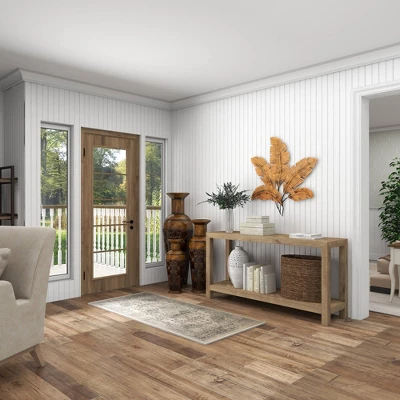 Metal Leaf Clutter Palm Wall Decor With Distressed Textured Brown - Olivia & May 5 Metal Leaf Clutter Palm Wall Decor With Distressed Textured Brown - Olivia & May - Image 3