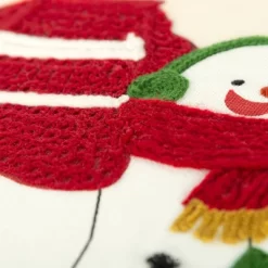 20"x20" Oversize Poly Filled Home Snowman Family Square Throw Pillow Ivory - Rizzy Home -Household Improvement Store GUEST 22366edc 1986 48e8 adc9 d85cedcbaad6