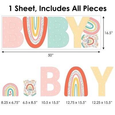 Big Dot Of Happiness Hello Rainbow - Peel And Stick Boho Baby Shower Standard Banner Wall Decals - Baby 6 Big Dot Of Happiness Hello Rainbow - Peel And Stick Boho Baby Shower Standard Banner Wall Decals - Baby - Image 5