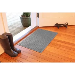 Medium Gray Solid Doormat - (2'X3') - Bungalow Flooring