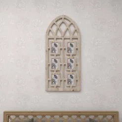Wood 6 Slot Wall Photo Frame With Window Arch Shape Light Brown - Olivia & May 27 Wood 6 Slot Wall Photo Frame With Window Arch Shape Light Brown - Olivia & May -Household Improvement Store GUEST 2a564809 ad27 4668 a849 408188ae68bd
