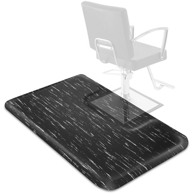 Saloniture 3 Ft. X 5 Ft. Salon & Barber Shop Chair Anti-Fatigue Floor Mat For Square Chair Base - Black Rectangle 1/2" Thick 3 Saloniture 3 Ft. X 5 Ft. Salon & Barber Shop Chair Anti-Fatigue Floor Mat For Square Chair Base - Black Rectangle 1/2" Thick