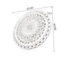LuxenHome White Wood Flower 23.86" Round Wall Decor Home Decor Interior Design 16 LuxenHome White Wood Flower 23.86" Round Wall Decor Home Decor Interior Design -Household Improvement Store GUEST 2d3fd1c6 0519 4511 8cd3 17cf4704d848
