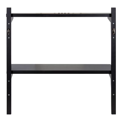 24" X 8" X 24" Meridien Wood Wall Shelf Black - Kate & Laurel All Things Decor 5 24" X 8" X 24" Meridien Wood Wall Shelf Black - Kate & Laurel All Things Decor - Image 3