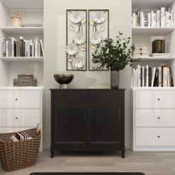 Set Of 2 Metal Floral Wall Decors With Black Frame White - Olivia & May -Household Improvement Store GUEST 2e4466e5 1e94 4803 a701 4c4b51162ef3