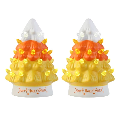 Mr. Halloween Nostalgic Ceramic LED Halloween Tree 5.4" - Set Of 2 8 Mr. Halloween Nostalgic Ceramic LED Halloween Tree 5.4" - Set Of 2 - Image 6