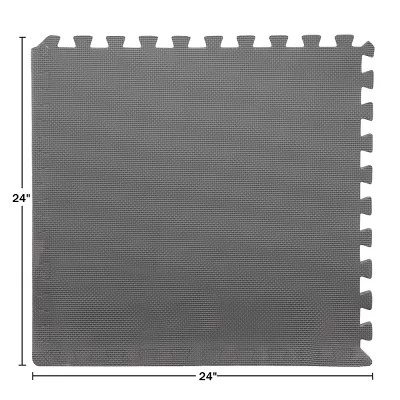 Foam Flooring Tiles 24-Pack Interlocking EVA Foam Pieces Non-Toxic Floor Padding For Playroom Gym Or Basement By Stalwart (Gray) 3 Foam Flooring Tiles 24-Pack Interlocking EVA Foam Pieces Non-Toxic Floor Padding For Playroom Gym Or Basement By Stalwart (Gray)