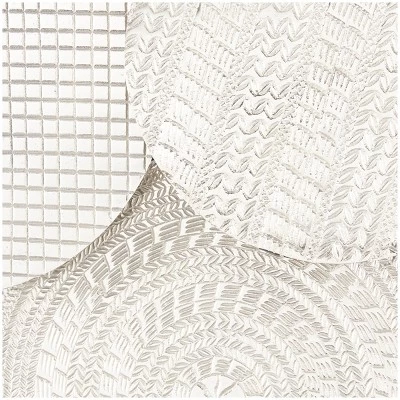 Aluminum Plate Wall Decor With Textured Pattern Silver - Olivia & May 4 Aluminum Plate Wall Decor With Textured Pattern Silver - Olivia & May - Image 2