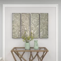 Metal Tree Wall Decor With Embossed Design Set Of 4 Brown - Olivia & May 36 Metal Tree Wall Decor With Embossed Design Set Of 4 Brown - Olivia & May -Household Improvement Store GUEST 3954581f ee05 45fc aad7 8a28c3169d64