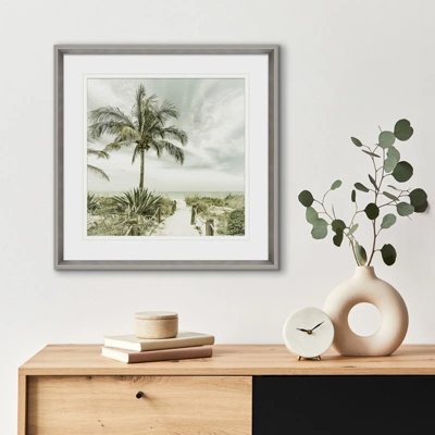 Americanflat Path To The Beach 20"x20" Pewter Framed Print Under Glass 3 Americanflat Path To The Beach 20"x20" Pewter Framed Print Under Glass