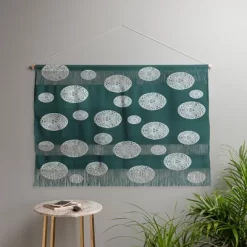 Sheila Wenzel Ganny Snowflake Polka Dots Large Landscape 47" X 32" Fiber Wall Hanging - Society6