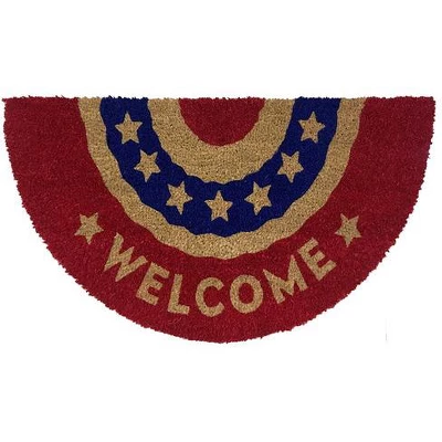 Briarwood Lane Patriotic Bunting Coir Doormat Natural Fiber Red White & Blue Outdoor 30" X 18" 4 Briarwood Lane Patriotic Bunting Coir Doormat Natural Fiber Red White & Blue Outdoor 30" X 18" - Image 2