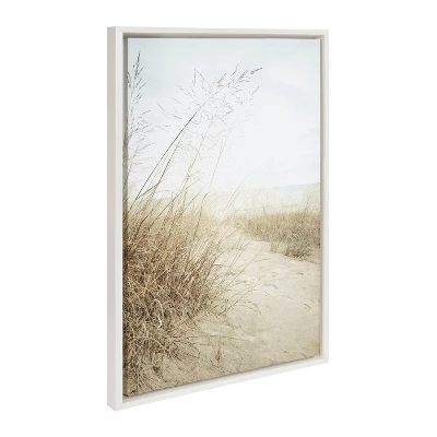 23" X 33" Sylvie Beach Grasses By Emiko And Mark Franzen Framed Wall Canvas White - Kate & Laurel All Things Decor 3 23" X 33" Sylvie Beach Grasses By Emiko And Mark Franzen Framed Wall Canvas White - Kate & Laurel All Things Decor