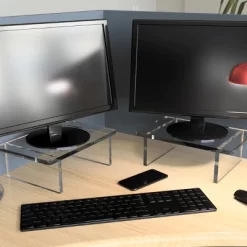 Azar Displays Clear Acrylic 22"W X 10"D X 3"H 1/2" Thick Deluxe Riser W/ Bumpers -Household Improvement Store GUEST 433eda71 b908 4cb5 83e8 3fce795e7c2d