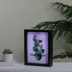 Northlight LED Lighted 'Bring On The Challenges' Cactus Framed Light Box 9" X 7" 7 Northlight LED Lighted 'Bring On The Challenges' Cactus Framed Light Box 9" X 7" -Household Improvement Store GUEST 441ed916 2e64 4e4f b862 3bc430e443cc