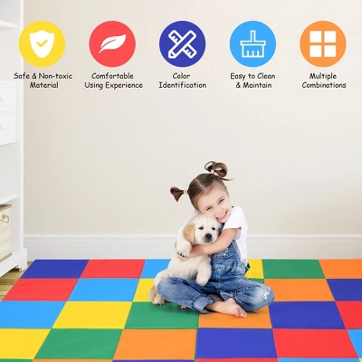 Costway 58'' Toddler Foam Play Mat Baby Folding Activity Floor Mat Home School Daycare 6 Costway 58'' Toddler Foam Play Mat Baby Folding Activity Floor Mat Home School Daycare - Image 4