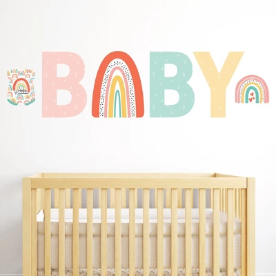 Big Dot Of Happiness Hello Rainbow - Peel And Stick Boho Baby Shower Standard Banner Wall Decals - Baby 2 Big Dot Of Happiness Hello Rainbow - Peel And Stick Boho Baby Shower Standard Banner Wall Decals - Baby