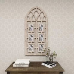 Wood 6 Slot Wall Photo Frame With Window Arch Shape Light Brown - Olivia & May 29 Wood 6 Slot Wall Photo Frame With Window Arch Shape Light Brown - Olivia & May -Household Improvement Store GUEST 4767a2b7 6329 4b9d 9242 3b85f8a9d5a4