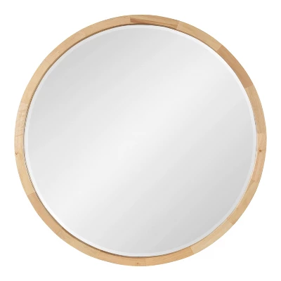 24" McLean Round Wall Mirror Natural - Kate & Laurel All Things Decor 3 24" McLean Round Wall Mirror Natural - Kate & Laurel All Things Decor