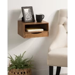 12.5" X 10" X 7" Hutton Floating Wall Shelf With Drawer - Kate & Laurel All Things Decor -Household Improvement Store GUEST 4b569245 60a4 4106 a74d 5cbc93a251f3