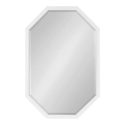 24" X 36" Hogan Framed Octagon Decorative Wall Mirror White - Kate & Laurel All Things Decor 3 24" X 36" Hogan Framed Octagon Decorative Wall Mirror White - Kate & Laurel All Things Decor