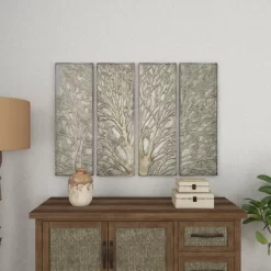 Metal Tree Wall Decor With Embossed Design Set Of 4 Brown - Olivia & May 38 Metal Tree Wall Decor With Embossed Design Set Of 4 Brown - Olivia & May -Household Improvement Store GUEST 4d817638 3c82 47ee 8e4e d1c1d66c1af5