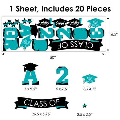 Big Dot Of Happiness Teal Class Of 2023 Graduation Party Wall Decals Set Of 20 8 Big Dot Of Happiness Teal Class Of 2023 Graduation Party Wall Decals Set Of 20 - Image 6