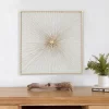 LuxenHome Gold Abstract Flower Square Metal Wall Art -Household Improvement Store GUEST 4fe1a290 c2c7 4a78 8a54 3a7ef72a0acb