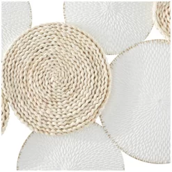 Metal Plate Rope Design Wall Decor With Textured Pattern White - The Novogratz 8 Metal Plate Rope Design Wall Decor With Textured Pattern White - The Novogratz -Household Improvement Store GUEST 50ffb14f 7a74 4cce a3d9 b6b8265740d3